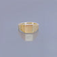 Gold Plated Silver Square Signet Ring