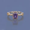 Amethyst Silver Design Ring