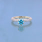 Round Swiss Topaz Silver Ring I Gold Plated