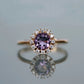 0.12 Carat Diamond Amethyst Ring