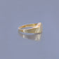 Gold Plated Signet Pentagonal Silver Ring