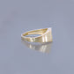 Gold Plated Silver Square Signet Ring