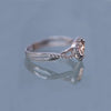 Heart Cut White Topaz Ring with Diamonds