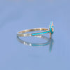 Turquoise Enamel Ribbon Ring