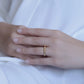 Gold Plated Thick Twist Silver Ring