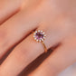 0.12 Carat Diamond Amethyst Ring