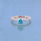 Round Swiss Topaz Silver Ring I Gold Plated