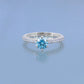 Round Swiss Topaz Silver Ring I Gold Plated