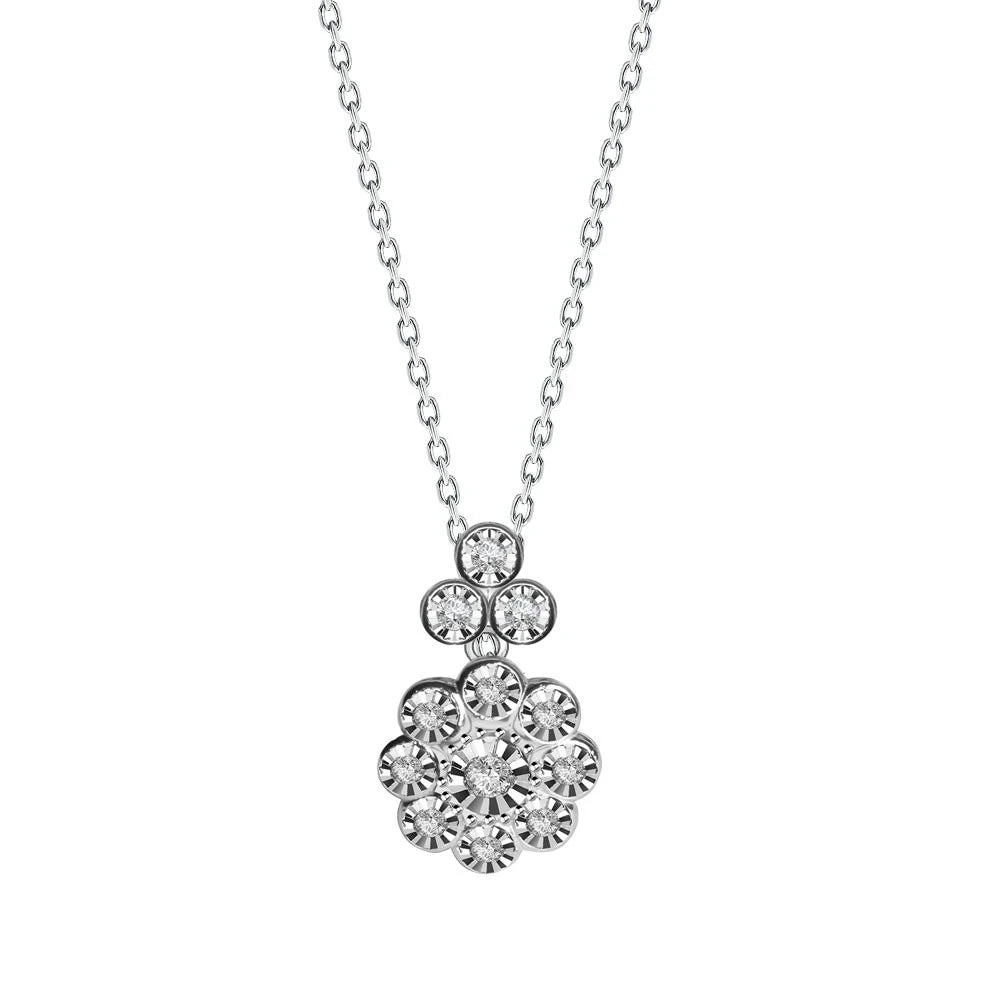 0.18ct Diamond Daisy Necklace